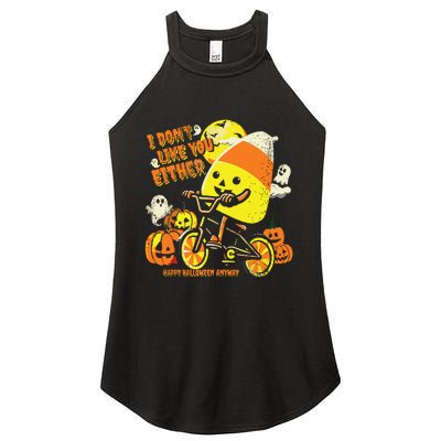 Halloween Costume Team Candy Corn I DonT Like You Either Women's Perfect Tri Rocker Tank