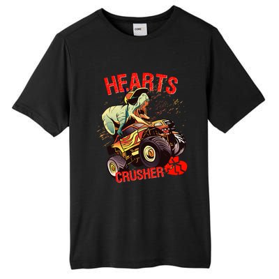 Hearts Crusher T Rex Dinosaur Riding Monster Truck Gift Tall Fusion ChromaSoft Performance T-Shirt