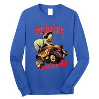 Hearts Crusher T Rex Dinosaur Riding Monster Truck Gift Long Sleeve Shirt