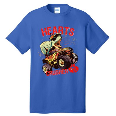 Hearts Crusher T Rex Dinosaur Riding Monster Truck Gift Tall T-Shirt