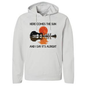 Here Comes The Sun And I Say It's Alright Guitar Performance Fleece Hoodie