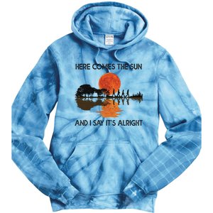 Here Comes The Sun And I Say It's Alright Guitar Tie Dye Hoodie