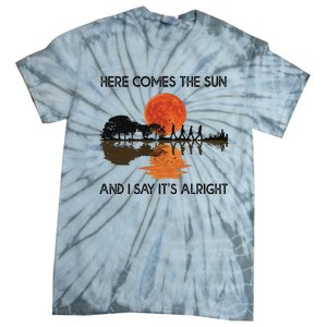 Here Comes The Sun And I Say It's Alright Guitar Tie-Dye T-Shirt