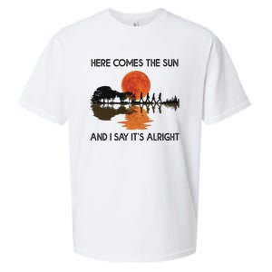 Here Comes The Sun And I Say It's Alright Guitar Sueded Cloud Jersey T-Shirt