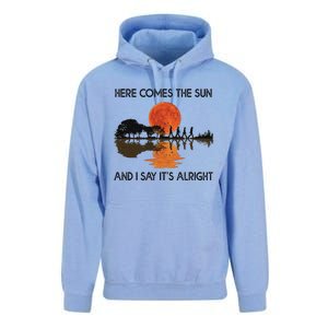 Here Comes The Sun And I Say It's Alright Guitar Unisex Surf Hoodie