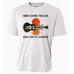 Here Comes The Sun And I Say It's Alright Guitar Cooling Performance Crew T-Shirt