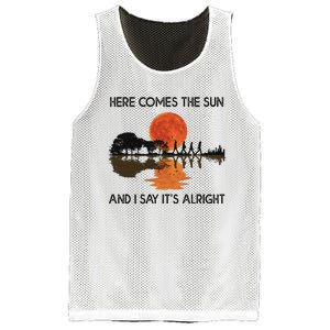 Here Comes The Sun And I Say It's Alright Guitar Mesh Reversible Basketball Jersey Tank