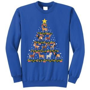 Horses Christmas Tree Horse Xmas Ornats Gift Tall Sweatshirt