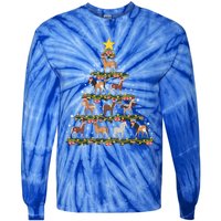 Horses Christmas Tree Horse Xmas Ornats Gift Tie-Dye Long Sleeve Shirt