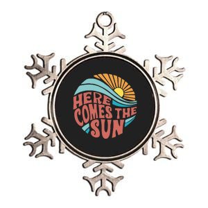 Here Comes The Sun Summer Beach Metallic Star Ornament