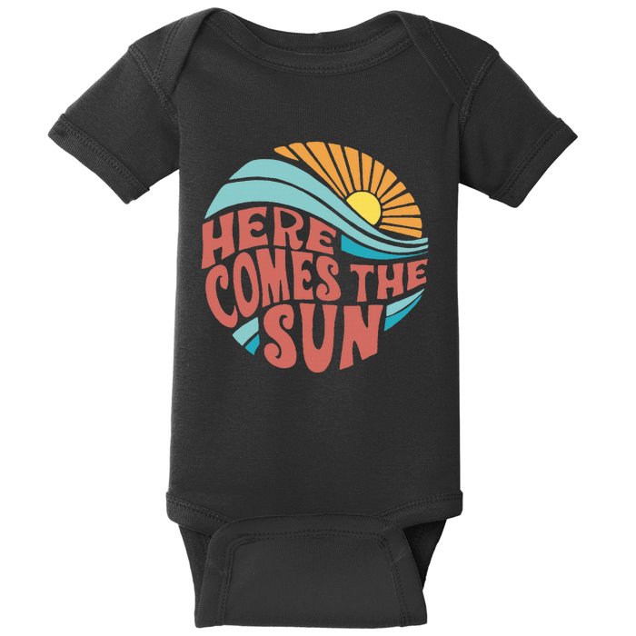 Here Comes The Sun Summer Beach Baby Bodysuit