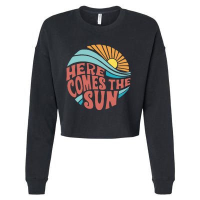 Here Comes The Sun Summer Beach Cropped Pullover Crew