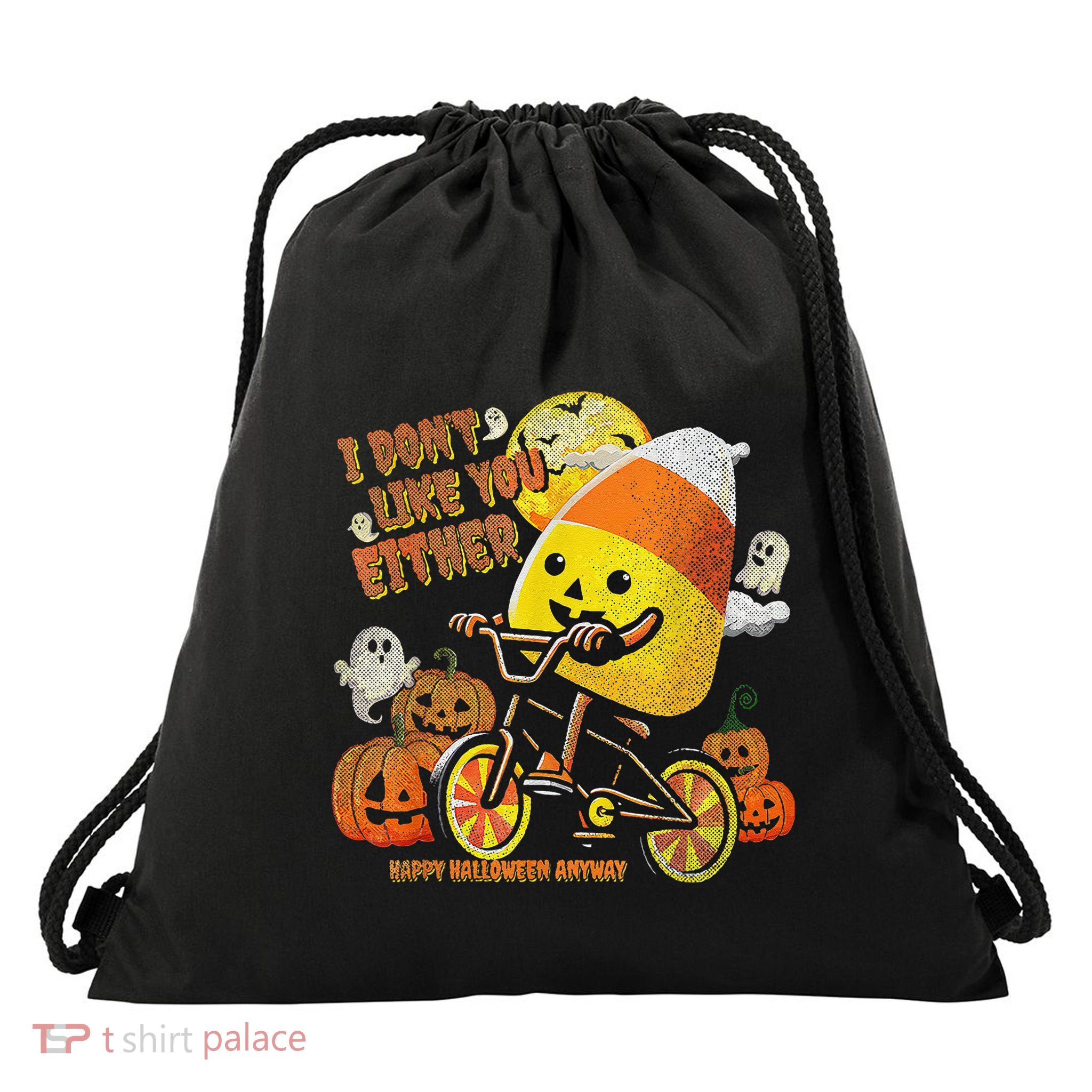Halloween Costume Team Candy Corn I DonT Like You Either Gift Drawstring Bag