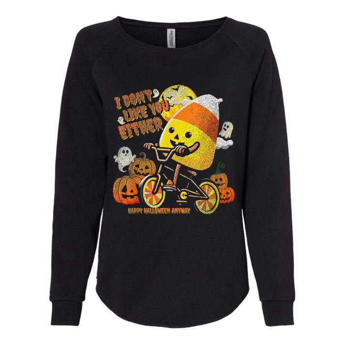 Halloween Costume Team Candy Corn I DonT Like You Either Gift Womens California Wash Sweatshirt