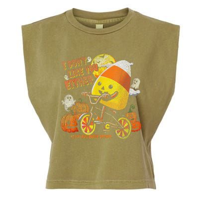 Halloween Costume Team Candy Corn I DonT Like You Either Gift Garment-Dyed Women's Muscle Tee