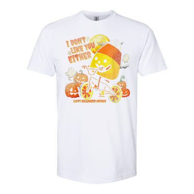 Halloween Costume Team Candy Corn I DonT Like You Either Gift Softstyle CVC T-Shirt