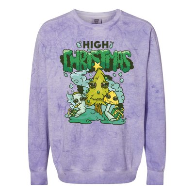 High Christmas Tree Colorblast Crewneck Sweatshirt