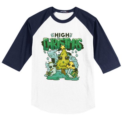 High Christmas Tree Baseball Sleeve Shirt