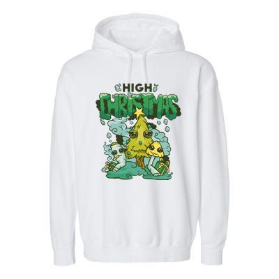 High Christmas Tree Garment-Dyed Fleece Hoodie