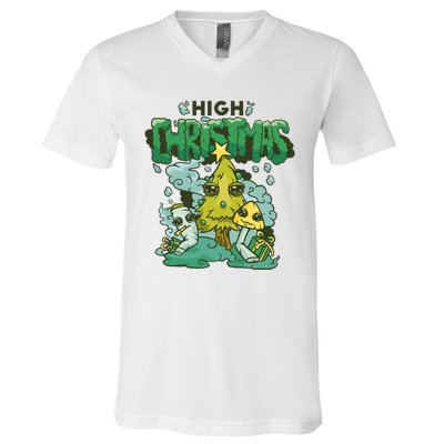 High Christmas Tree V-Neck T-Shirt