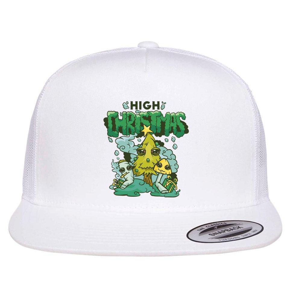 High Christmas Tree Flat Bill Trucker Hat