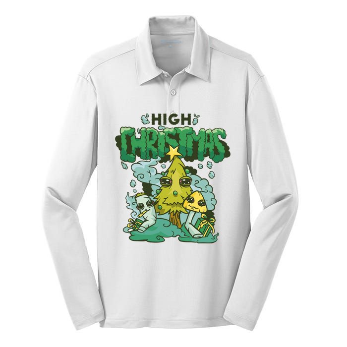 High Christmas Tree Silk Touch Performance Long Sleeve Polo