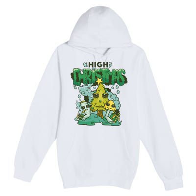 High Christmas Tree Premium Pullover Hoodie