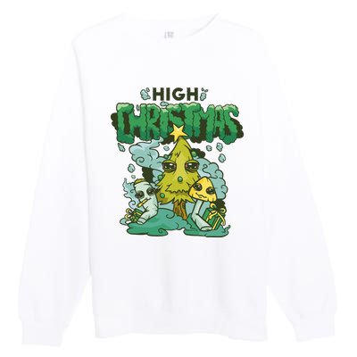 High Christmas Tree Premium Crewneck Sweatshirt