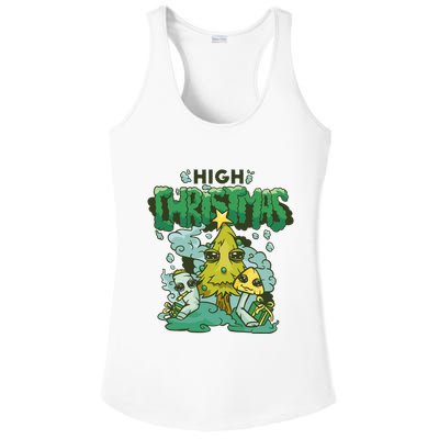 High Christmas Tree Ladies PosiCharge Competitor Racerback Tank