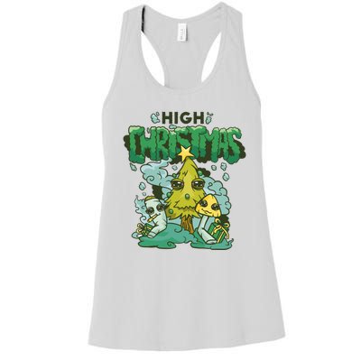 High Christmas Tree Women's Racerback Tank