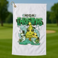 High Christmas Tree Golf Towel