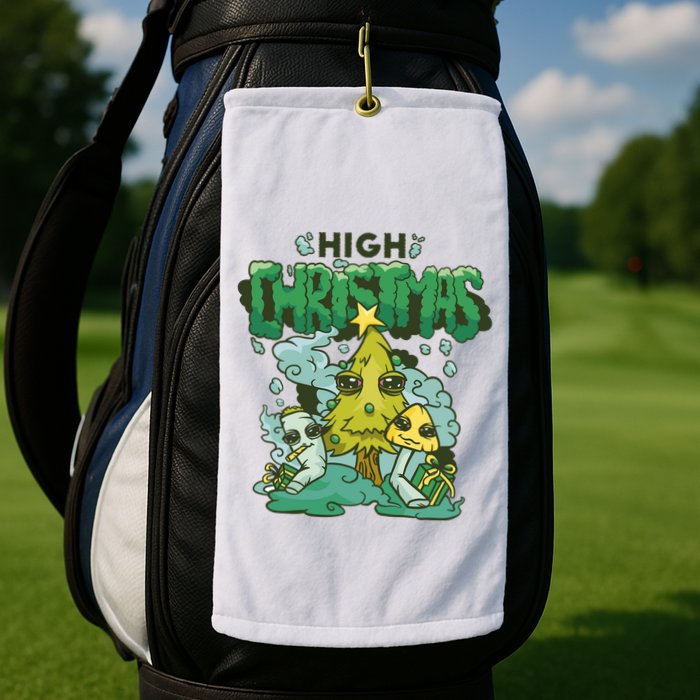 High Christmas Tree Golf Towel