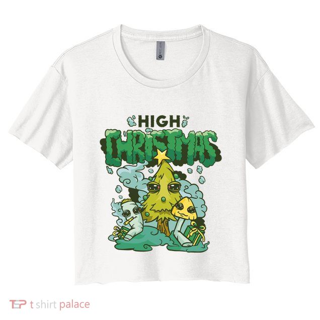 High Christmas Tree Crop Top