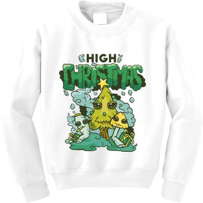 High Christmas Tree Kids Sweatshirt