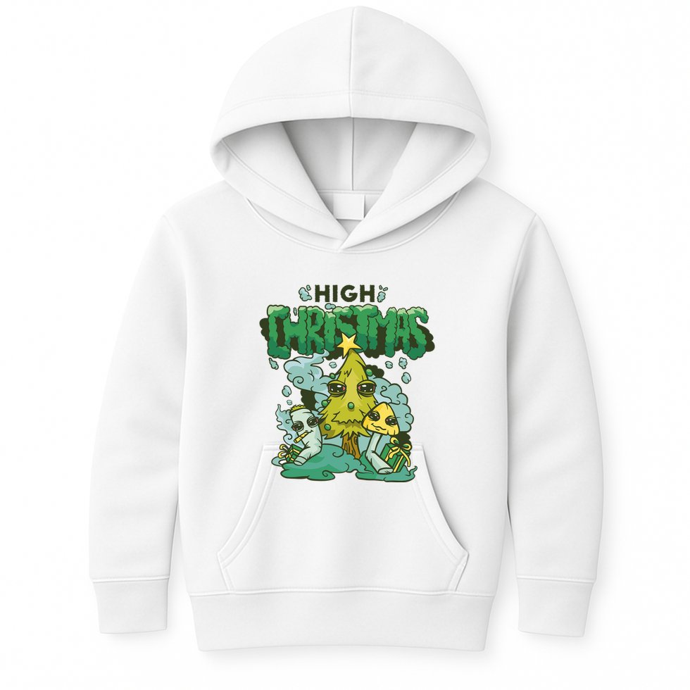 High Christmas Tree Kids Hoodie