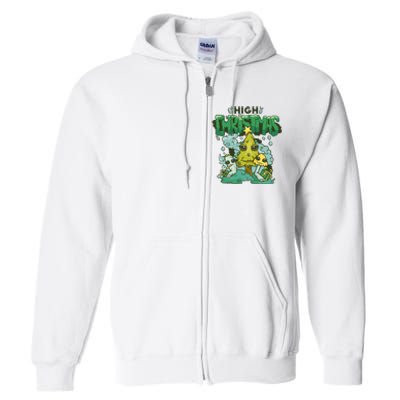 High Christmas Tree Full Zip Hoodie