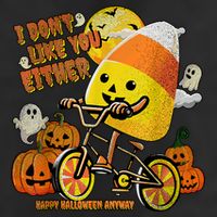 Halloween Costume Team Candy Corn I DonT Like You Either Beanie