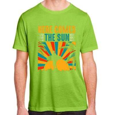 Here Comes The Sun | Surfing Summer Surf Surfer Gift Adult ChromaSoft Performance T-Shirt