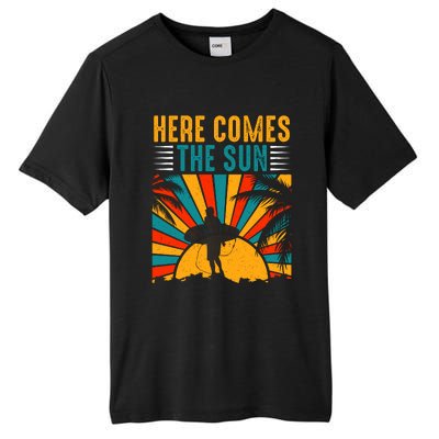 Here Comes The Sun | Surfing Summer Surf Surfer Gift Tall Fusion ChromaSoft Performance T-Shirt