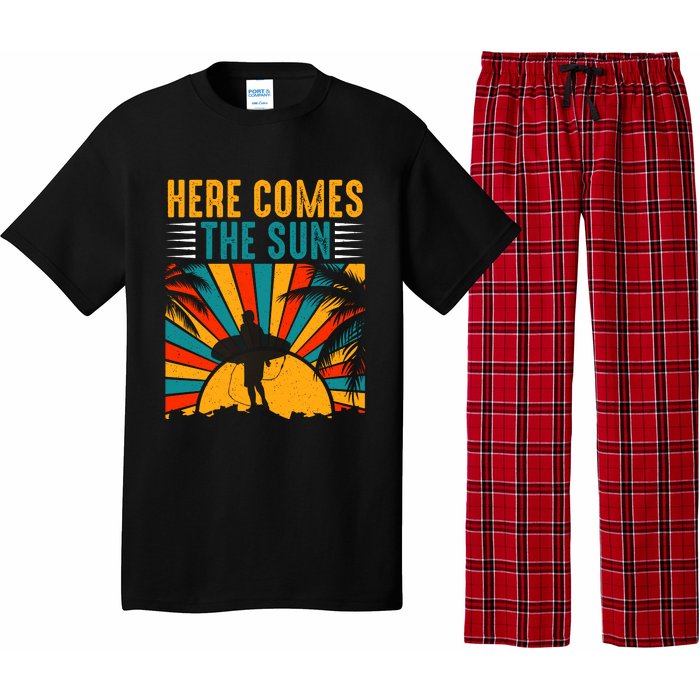 Here Comes The Sun | Surfing Summer Surf Surfer Gift Pajama Set