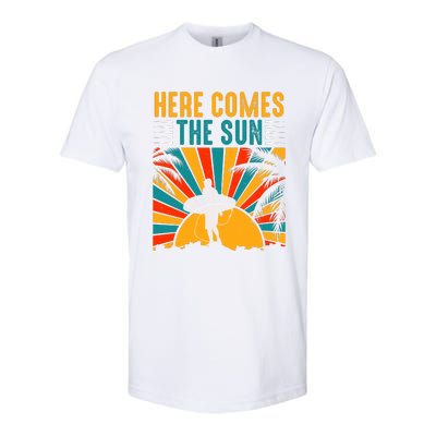 Here Comes The Sun | Surfing Summer Surf Surfer Gift Softstyle CVC T-Shirt