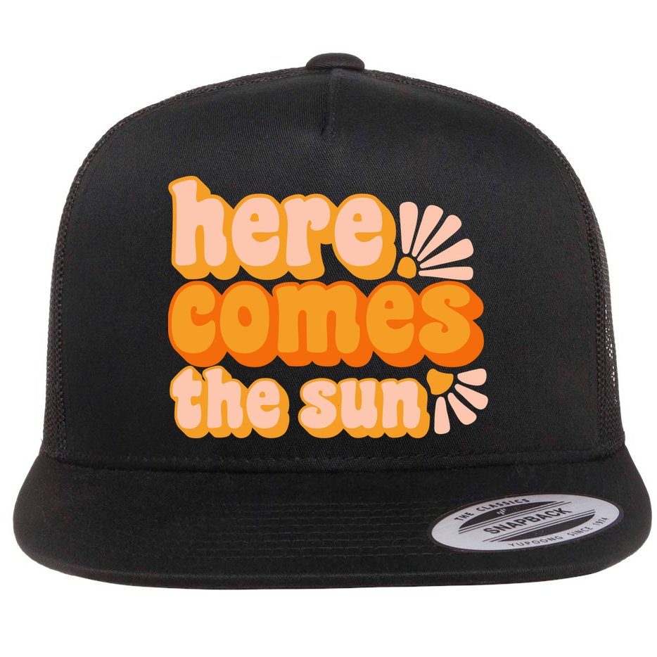 Here Comes The Sun Summer Vibes Flat Bill Trucker Hat