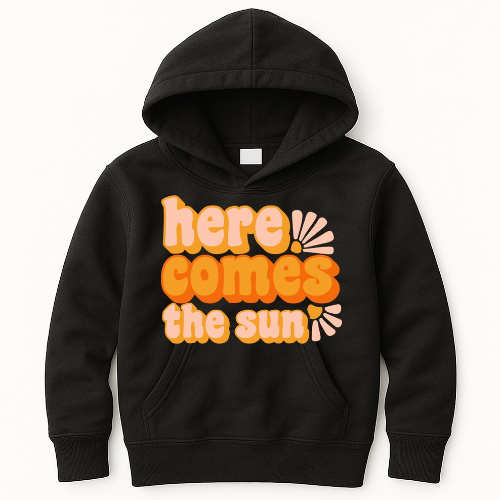 Here Comes The Sun Summer Vibes Kids Hoodie