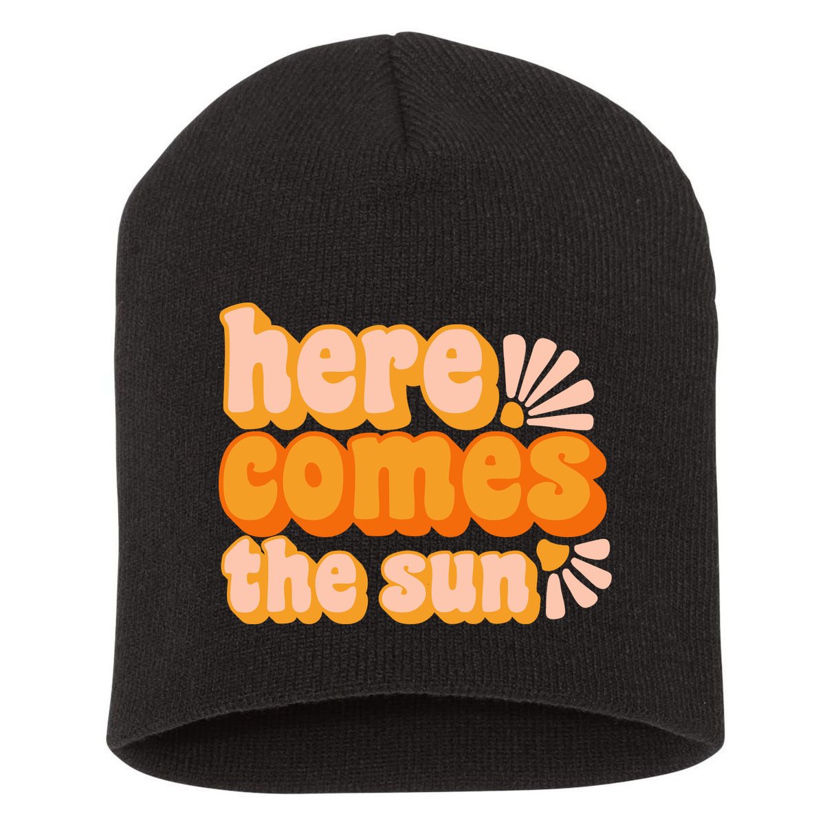 Here Comes The Sun Summer Vibes Short Acrylic Beanie