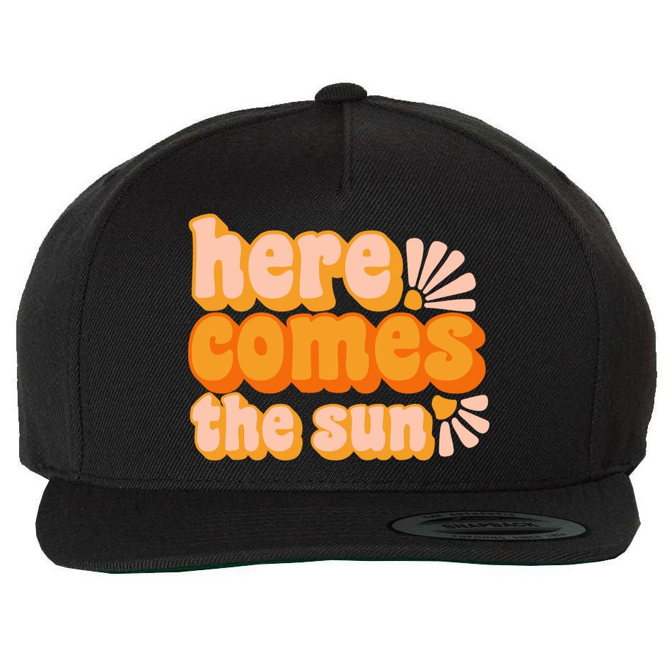 Here Comes The Sun Summer Vibes Wool Snapback Cap
