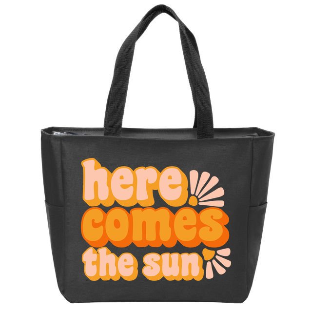 Here Comes The Sun Summer Vibes Zip Tote Bag