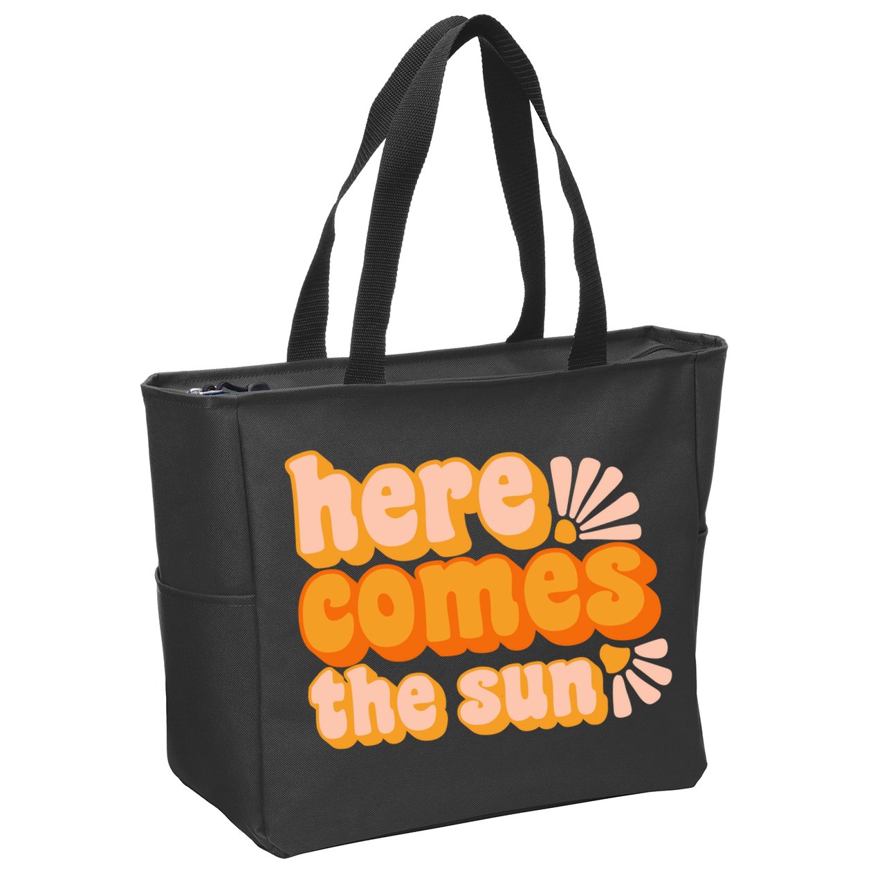 Here Comes The Sun Summer Vibes Zip Tote Bag