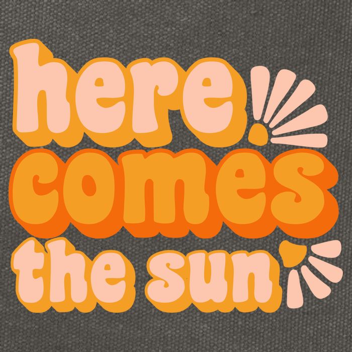 Here Comes The Sun Summer Vibes Cotton Canvas Backpack