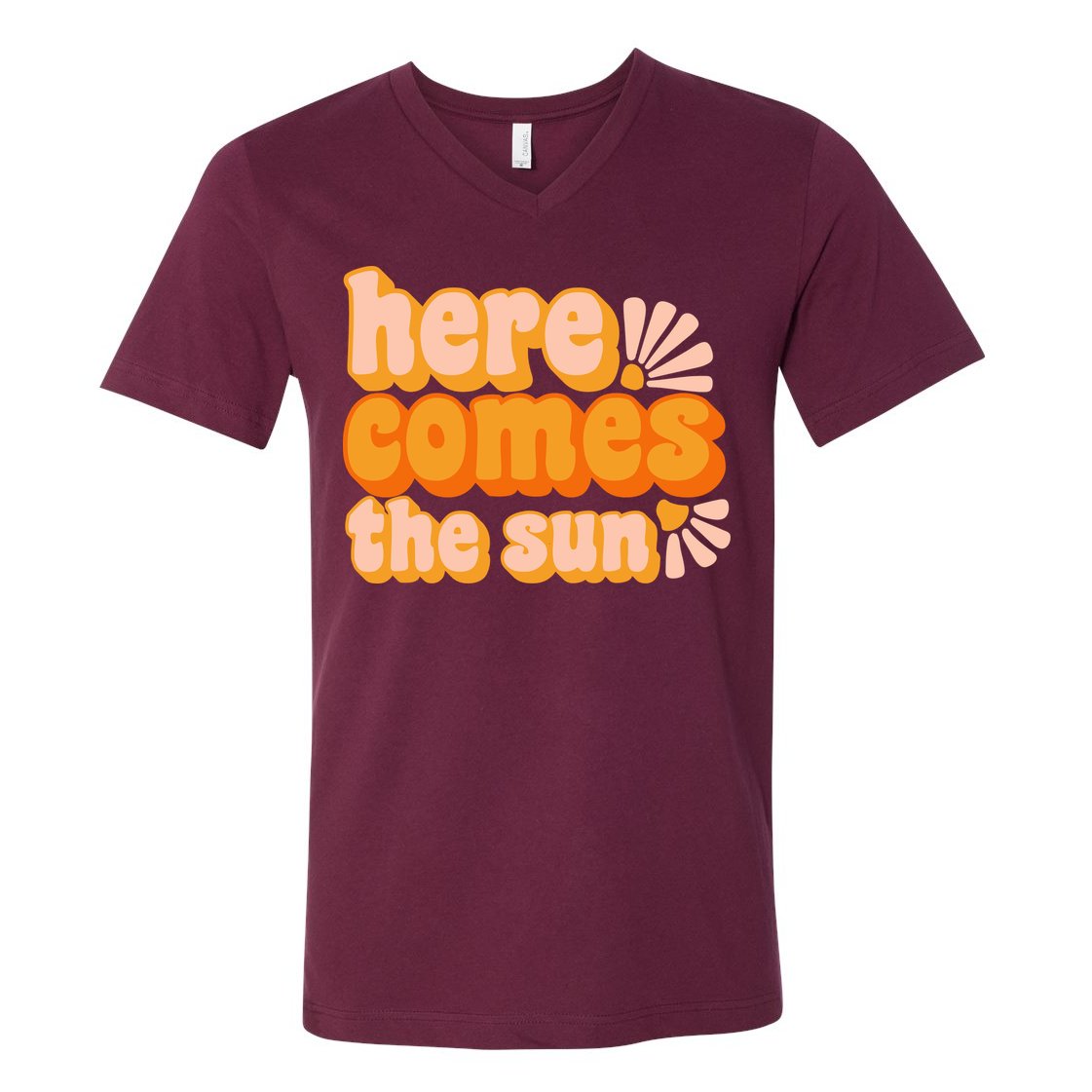 Here Comes The Sun Summer Vibes V-Neck T-Shirt