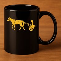 Horse Cart Trophy 11oz C Handle Ceramic Mug